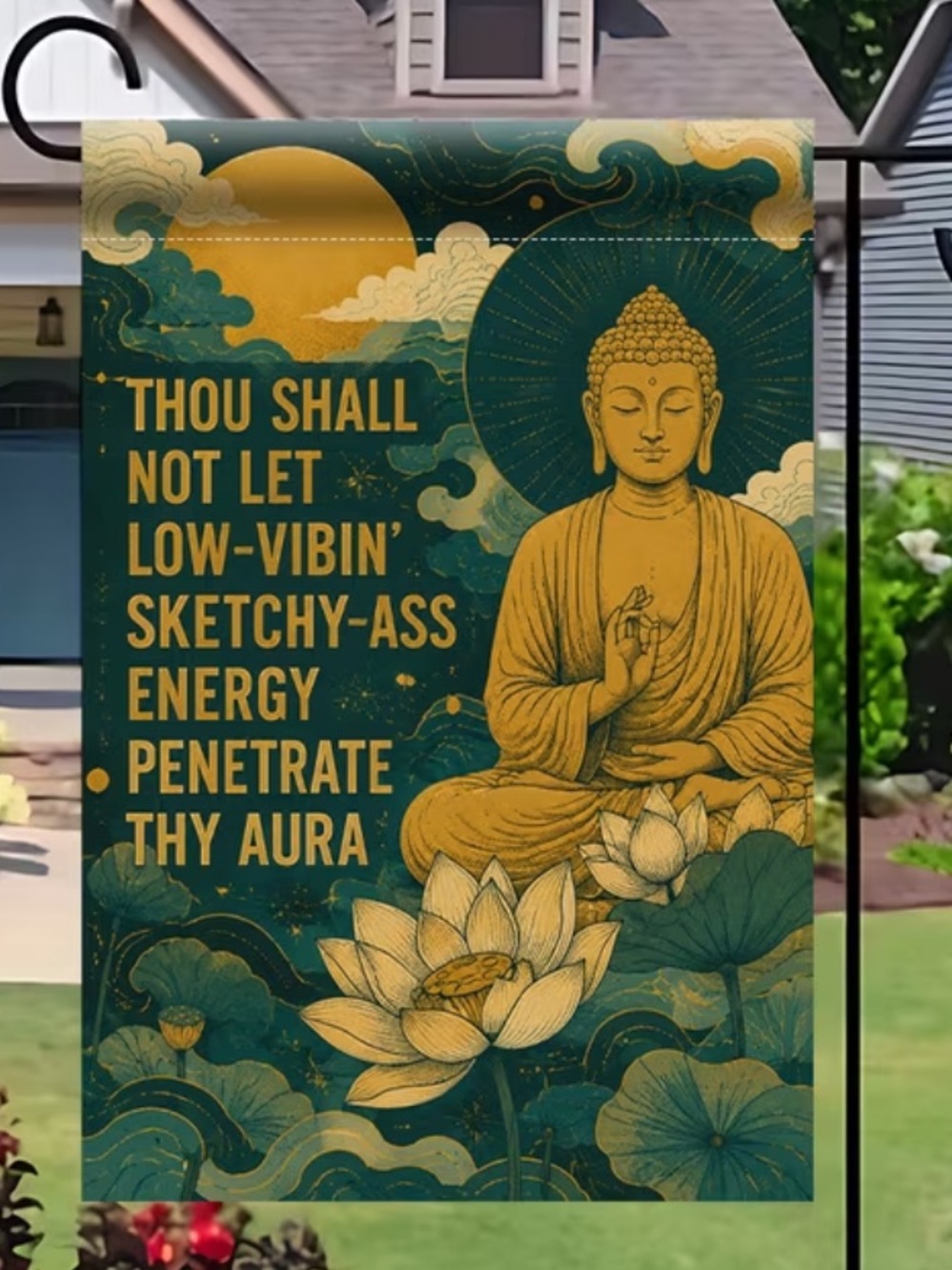 New Inspirational Buddha Garden Flag